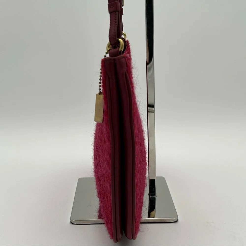 Vintage Coach Y2K Magenta Tweed Shoulder Bag - Picture 7 of 16